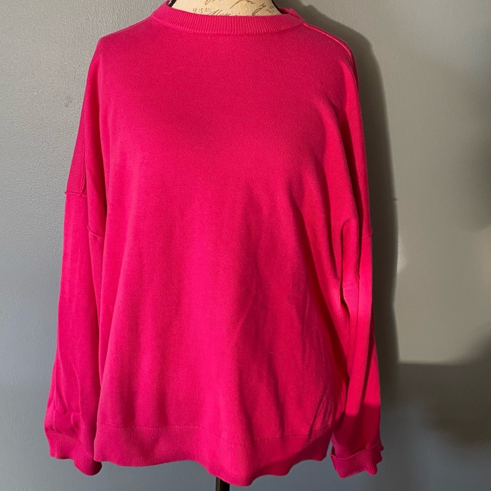J. Crew Sweater Women's 3X Crewneck Pullover Cotton Blend Preppy Casual pink NWT